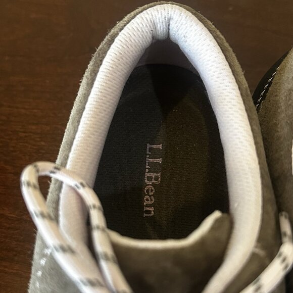 LL Bean Suede Shoe Sneaker 277619 Brown/Pink Lace Up Walking Casual Womens Sz 8 - Picture 8 of 15